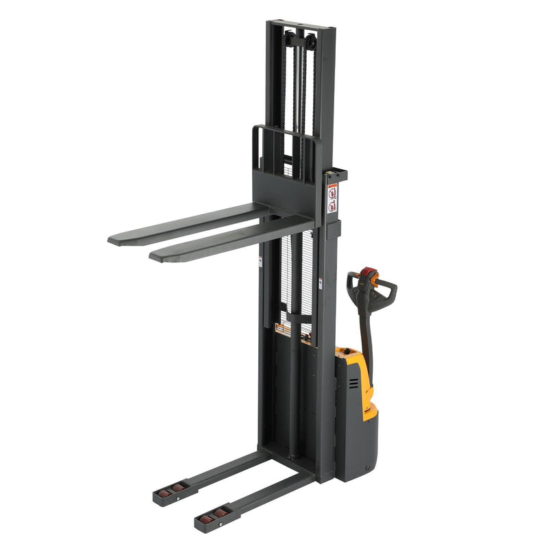 Apollolift Electric Straddle Stacker with Fixed Legs 98" Lift and 3300 lb Cap Pallet Stacker - A-3033