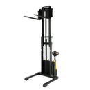 Apollolift Electric Straddle Stacker with 118" Lift and 3300 lb Cap Pallet Stacker - A-3023