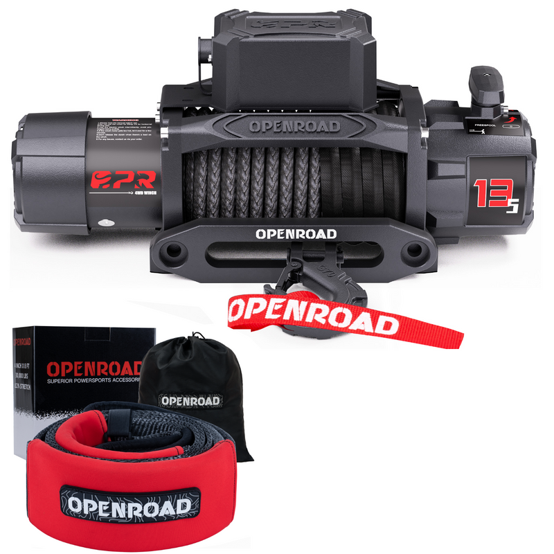 OPENROAD 13,500lbs electric winch with Synthetic Rope - Panther Series 3S