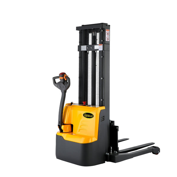 Apollolift Electric Straddle Stacker with 98" Lift and 3300 lb Cap Pallet Stacker - A-3022