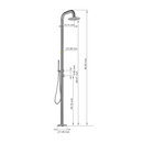 Heatgene Stainless Steel Freestanding Outdoor Shower HG9008-MB