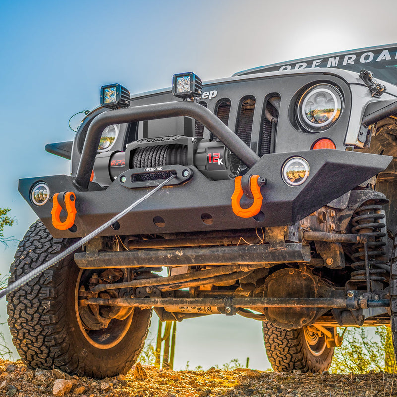 OPENROAD 12,000lbs Electric Winch with Synthetic Rope-Panther Series 3S