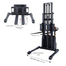 Apollolift Electric Straddle Stacker with 220" Lift and 3300 lb Cap Pallet Stacker - A-3030