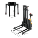 Apollolift Electric Straddle Stacker with 98" Lift and 2640 lb Cap Pallet Stacker - A-3038