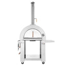 Empava Outdoor Wood Fired Pizza Oven in Stainless Steel with Collapsible Side Table (PG05)