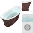 Heatgene 66" Acrylic Copper Skirt Freestanding Bathtub - Bronze Finish HG509