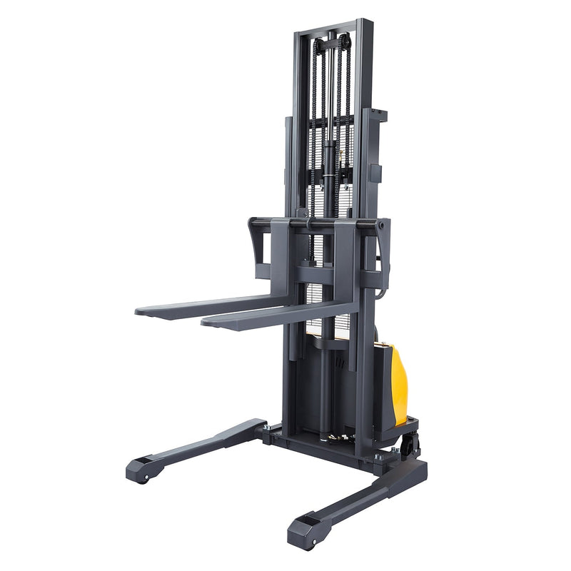 Apollolift Semi-Electric Straddle Stacker with 118" Lift and 2200 lb Cap Pallet Stacker - A-3008