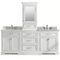 Design Element Milano 96" Double Sink Bathroom White Vanity Modular Set