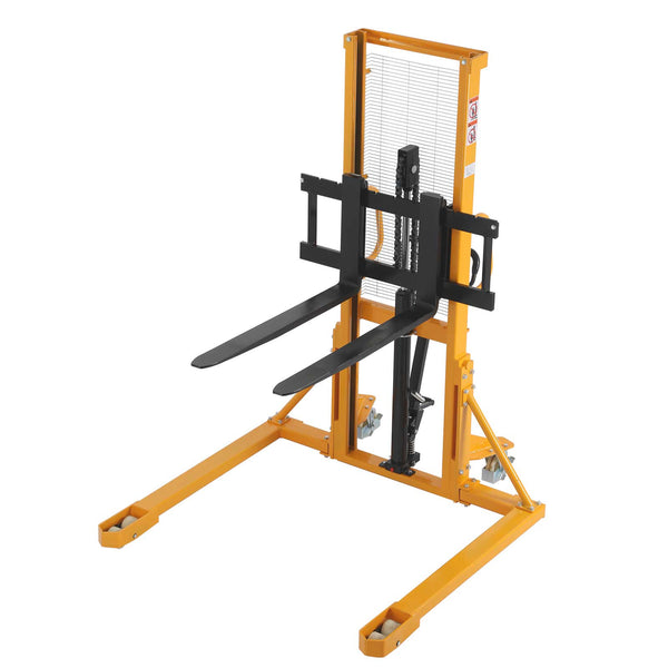 Apollolift Manual Straddle Stacker 2200lbs Cap., 63" Lift Height - A-3005