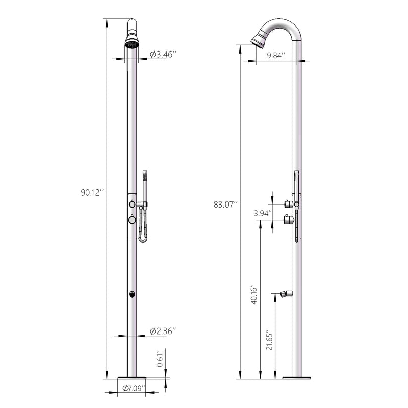 Heatgene Outdoor Shower HG9003