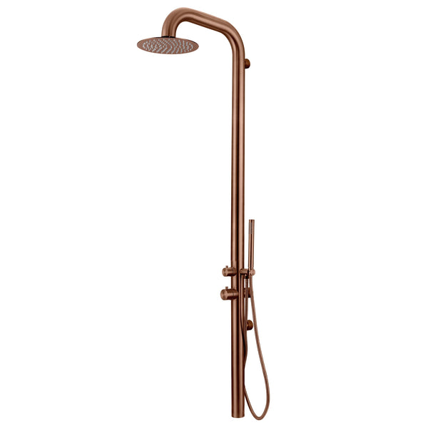 Heatgene Stainless Steel Brushed Rose Gold Wall-Mounted Outdoor & Indoor Shower HG9010N-RG