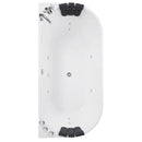 Empava 59 in. Freestanding Oval Jetted Hydromassage Bathtub in White Acrylic (59AIS06)