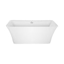 Empava 59 in. Freestanding Soaking Bathtub in White Acrylic (59FT1511)