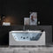 Empava 59 in. Waterfall Faucet Jetted Hydromassage Bathtub (59JT408LED)
