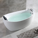 Empava 67 in. Freestanding Jetted Bathtub in White Acrylic (67AIS02)
