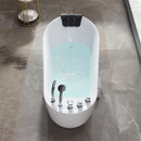 Empava 67 in. Freestanding Jetted Bathtub in White Acrylic (67AIS05)