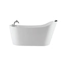 Empava 67 in. Freestanding Jetted Bathtub in White Acrylic (67AIS09)