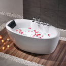 Empava 67 in. Freestanding Jetted Bathtub in White Acrylic (67AIS13)