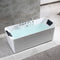 Empava 67 in. Freestanding Hydromassage Jetted Bathtub in White Acrylic (67AIS16)