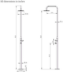 Heatgene Stainless Steel Freestanding Outdoor Shower HG9005