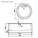 Heatgene 59" Acrylic Freestanding Bathtub Contemporary Soaking Tub HG3000