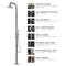 Heatgene Stainless Steel Freestanding Outdoor Shower HG9008-MB