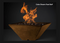Slick Rock Concrete Ridgeline Square Fire Bowl with Electronic Ignition