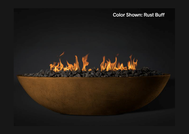 Slick Rock Concrete Oasis 60" Oval Fire Bowl with Electronic Ignition