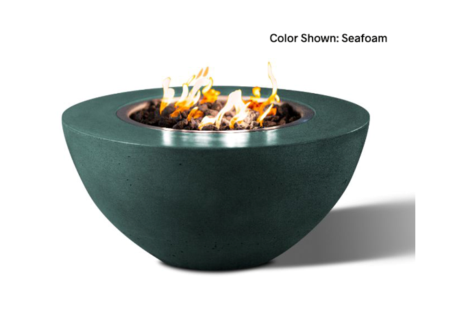 Slick Rock Concrete Oasis 34" Round Fire Bowl with Electronic Ignition