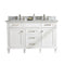 Legion Furniture WLF2254-W 54 Inch White Finish Double Sink Vanity Cabinet with Carrara White Top