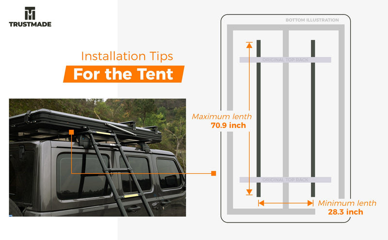 Trustmade Scout Plus Roof Top Tent with Roof Rack