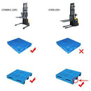 Apollolift Electric Straddle Stacker with Fixed Legs 98" Lift and 2640 lb Cap Pallet Stacker - A-3026