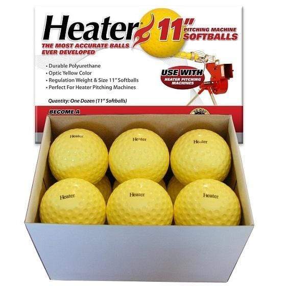 Heater 11'' Dimpled Pitching Machine Softballs (1 Dozen) PMB34