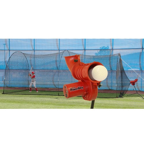 Heater Power Alley 360 12 in Lite Softball Machine & Power Alley 22 Ft. Cage PASOFT399_360