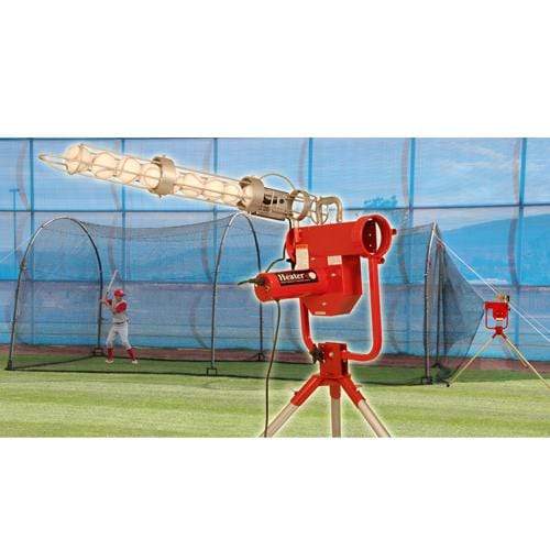 Heater Pro Curveball Baseball Pitching Machine w/ Xtender 24' Batting Cage HTRPRO799