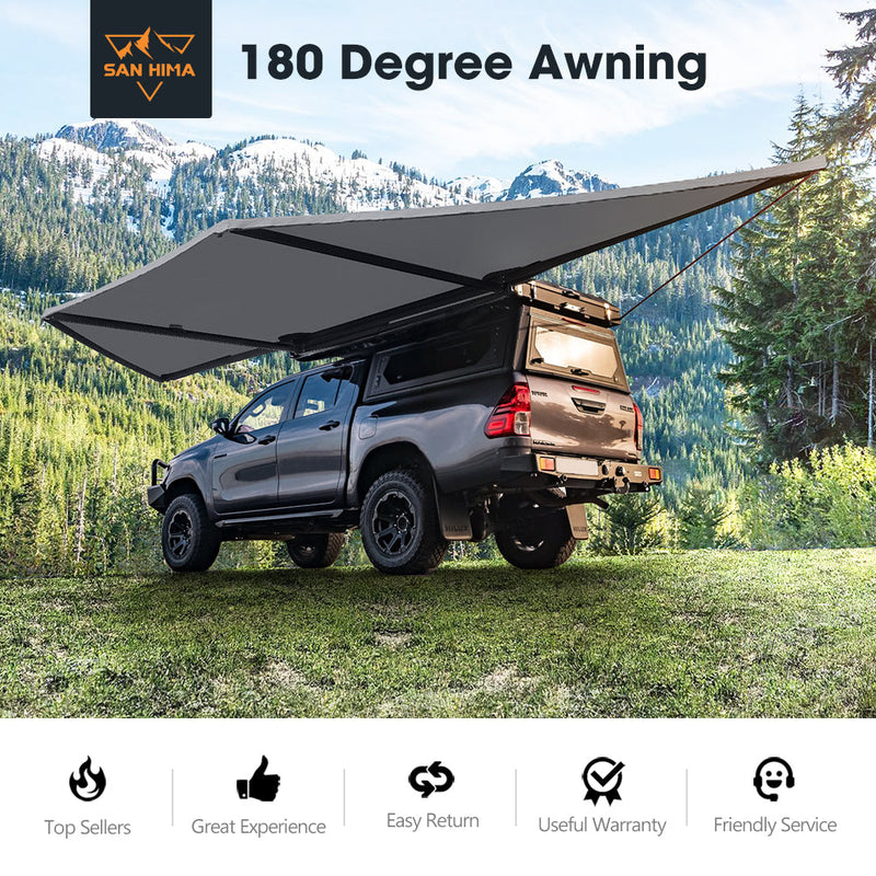 San Hima 180° / 270° Free-Standing Awning 600D Double Ripstop Poly-Cotton