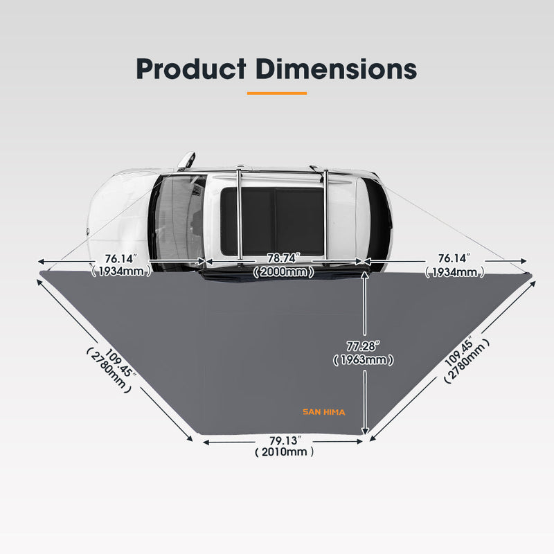 San Hima 180° Free-Standing Awning 600D Double Ripstop Poly-Cotton