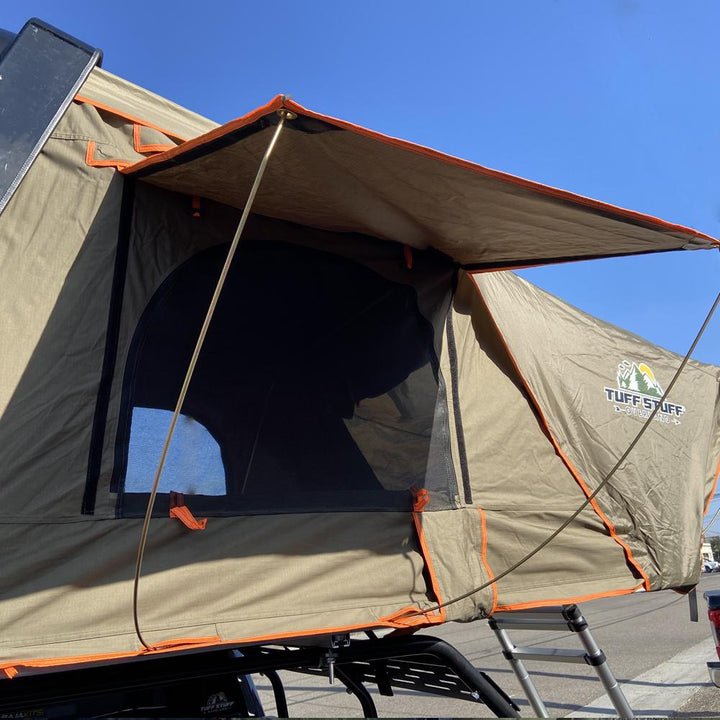 Tuff Stuff Overland ALPHA Hard Shell Rooftop Tent 2-3 Person (Black) - Recon Recovery