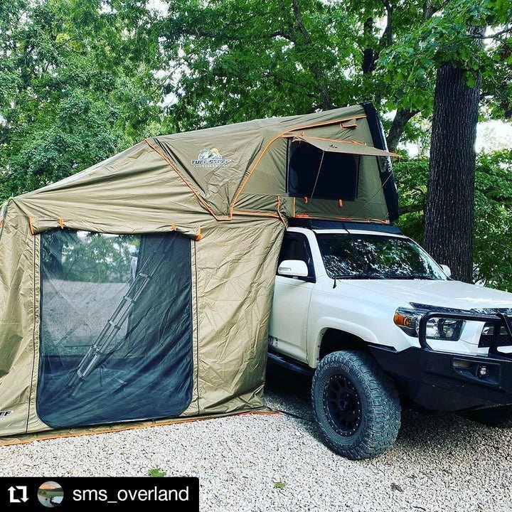 Tuff Stuff Overland ALPHA Hard Shell Rooftop Tent 2-3 Person (Black) - Recon Recovery