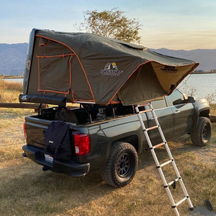 Tuff Stuff Overland ALPHA Hard Shell Rooftop Tent 2-3 Person (Gray) - Recon Recovery