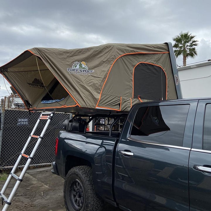 Tuff Stuff Overland ALPHA Hard Shell Rooftop Tent 2-3 Person (Gray) - Recon Recovery