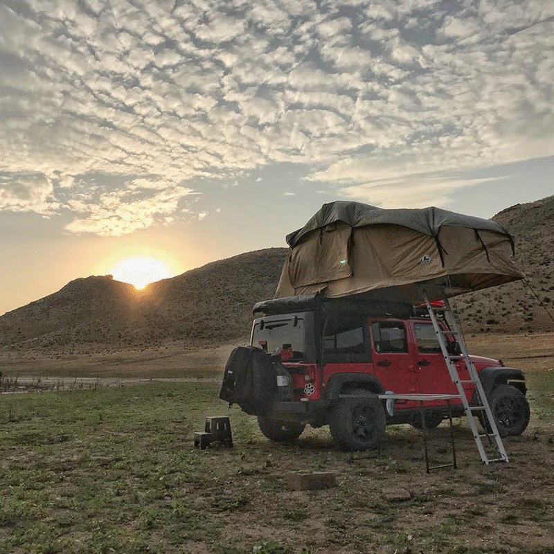 Tuff Stuff Overland Ranger 65 Roof Top Tent 3 Person (Tan) - Recon Recovery