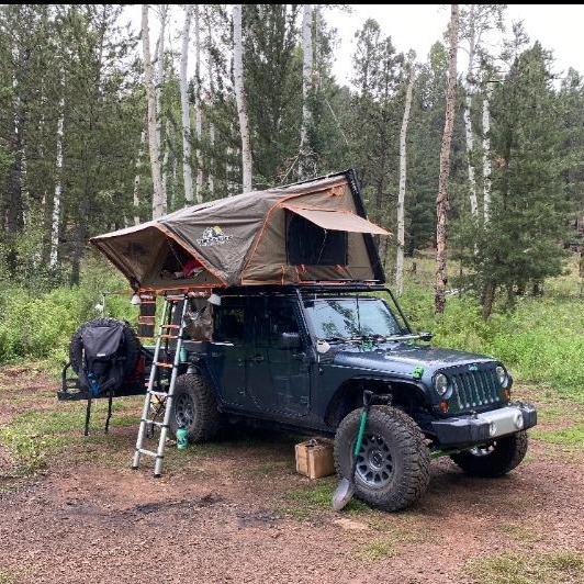 Tuff Stuff Overland Stealth Aluminum Black Ops Series Roof Top Tent - Recon Recovery