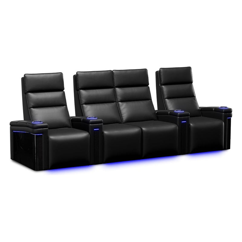 Valencia Monza Carbon Fiber Home Theater Seating Row of 4