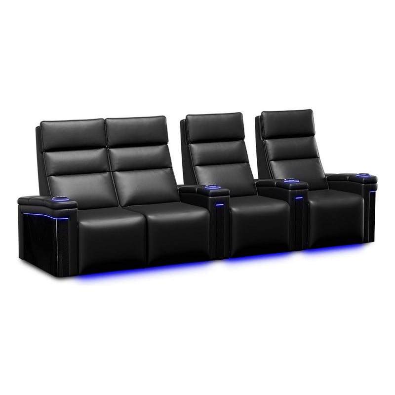Valencia Monza Carbon Fiber Home Theater Seating Row of 4