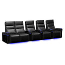Valencia Monza Carbon Fiber Home Theater Seating Row of 5